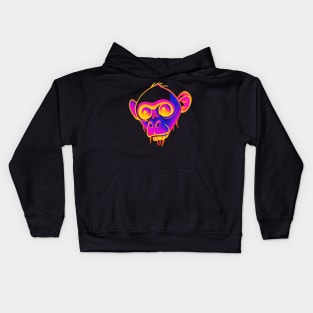 Halloween Monkey Graffity Pink Face Spooky Kids Hoodie